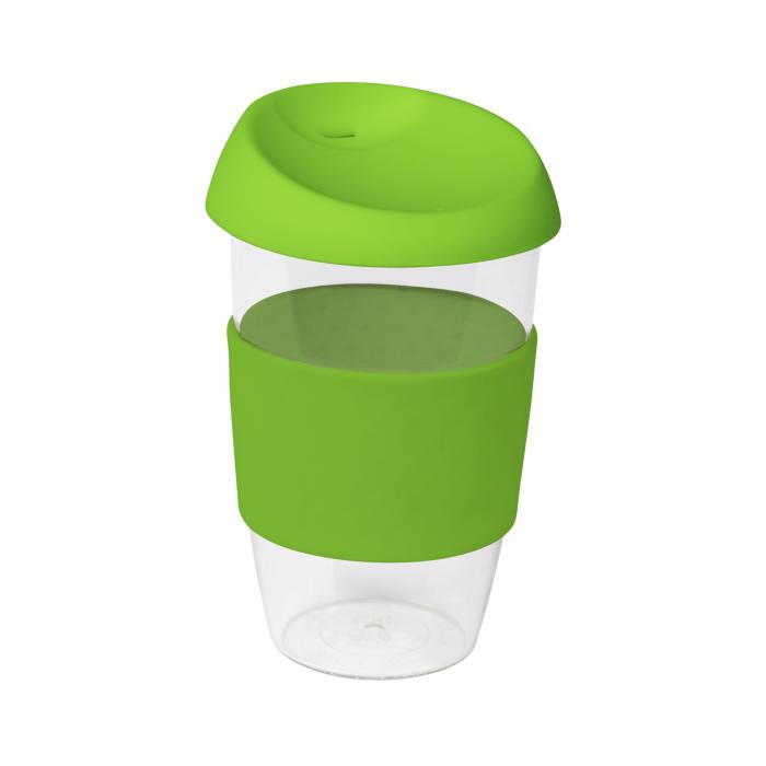 16oz/535ml Clear Plastic Karma Kup With Silicon Lid