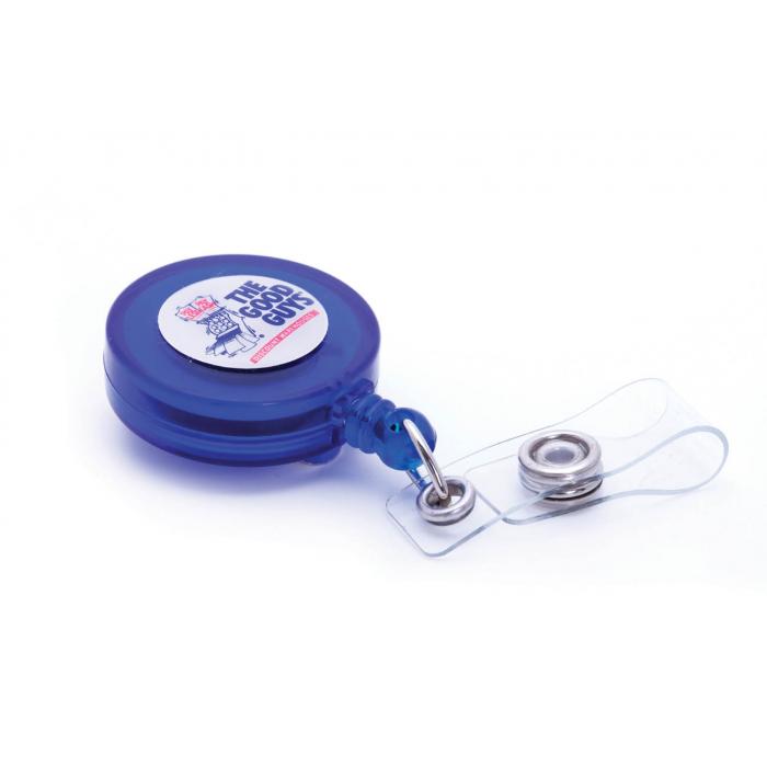 Two-Tone Round Plastic Retractable Badge Holder