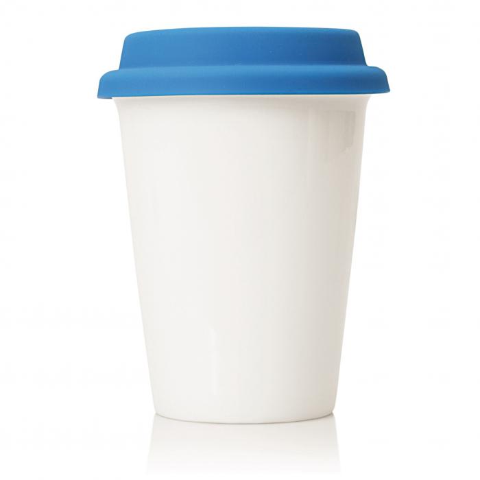Eco Coffee Travel Mug Ceramic 260ml - Blue