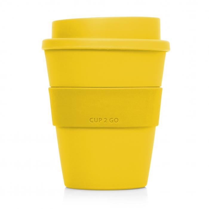 Eco Coffee Cup Plastic Cup2Go 356ml - Yellow 