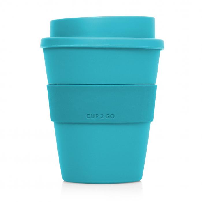 Eco Coffee Cup Plastic Cup2Go 356ml - Light Blue