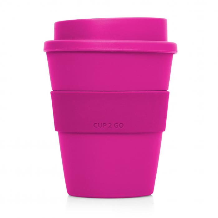 Eco Coffee Cup Plastic Cup2Go 356ml - Pink
