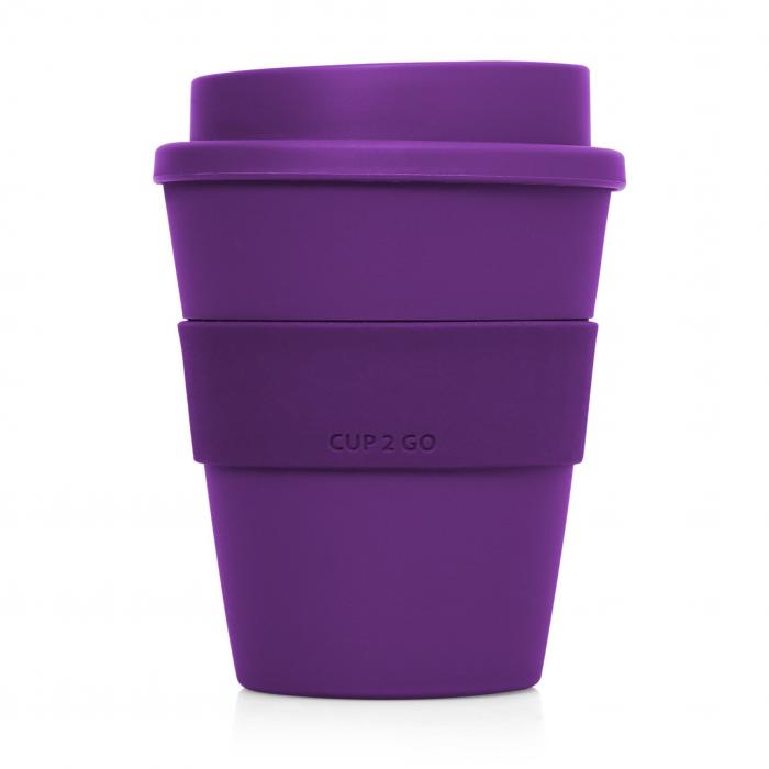 Eco Coffee Cup Plastic Cup2Go 356ml - Purple