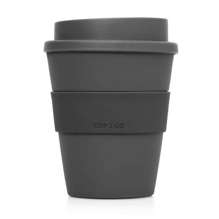 Eco Coffee Cup Plastic Cup2Go 356ml - Dark Grey