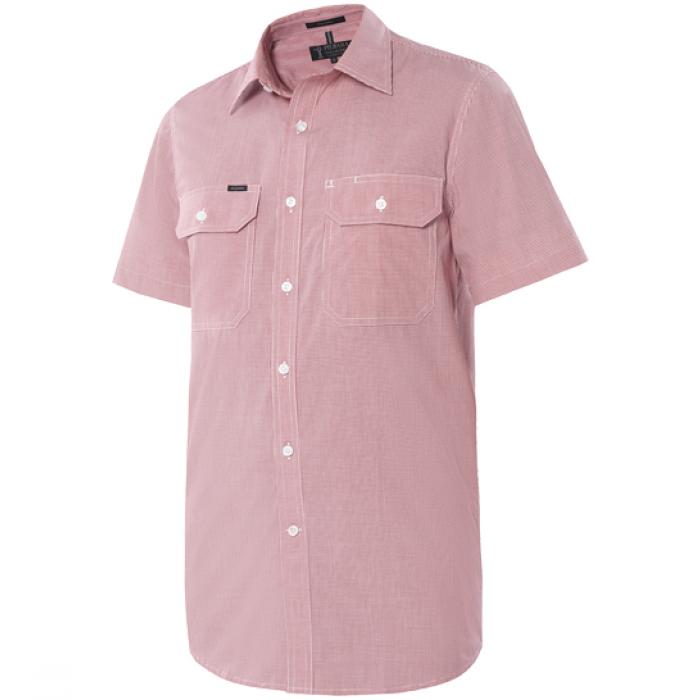 Pilbara Mens Y/D Check Dual Pocket S/S Shirt