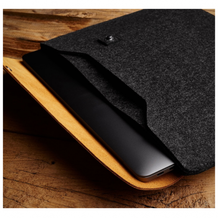 Premium Felt Wool & Leather laptop satchel