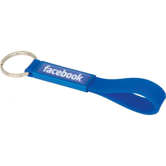 Silicone Sling Keyring with Dome