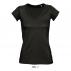 Mild Women's V-neck Rolled And Raw-cut Finished T-shirt