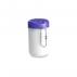 White Plastic Container With Coloured Lid And Keychain Includes Thirty Wet Wipes