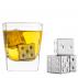 Dice Whisky Stones with Velvet Pouch in Magnetic Gift Box - Set of 4 AVANTI