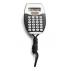 Eight Digit Solar Powered Plastic Calculator With Neck Cord