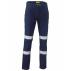 Taped Biomotion Stretch Cotton Drill Work Pants - Navy