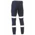 Flx and Move Taped Stretch Cargo Cuffed Pants - Navy