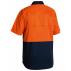 Hi Vis Cool Lightweight Drill Shirt - Orange/Navy