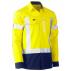 Flx & Move X Taped Hi Vis Utility Active Fit Shirt - Yellow/Navy