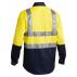 Taped Hi Vis Drill Traditional Fit Shirt - Yellow/Navy