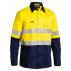 Taped Hi Vis Industrial Cool Vented Shirt - Yellow/Navy