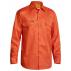 Hi Vis Cool Lightweight Drill Shirt - Orange