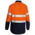 TenCate Tecasafe® Plus 580 Taped Hi Vis Lightweight FR Vented Shirt - Orange/Navy