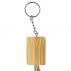 Square Bamboo Charging Cable Key Ring