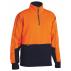 Hi Vis Fleece 1/4 Zip Pullover - Orange/Navy