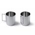 Stainless steel mug with folding handles