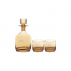 M&W Glamour Stacked Decanter Set 3pc Gold