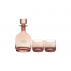 M&W Glamour Stacked Decanter Set 3pc Pink