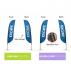 Large(80.54*400cm) Convex Feather Banners