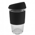 Glass Genova 475Ml Coffee Cup With Silicon Lid And Band