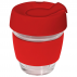 Glass Genova 240Ml Coffee Cup With Silicon Lid And Band