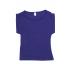Ladies Wide and Distressed  Rib Neck T Shirt