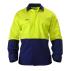 Insect Protection Drill Shirt - Cool Lightweight 2 Tone Hi Vis Gusset Cuff