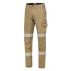 Mens Reflective Stretch Canvas Cargo Pant