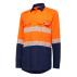 Mens Shieldtec Lenzing Fr Hi-Visibility Two Tone Long Sleeve Open Front Shirt With Tape